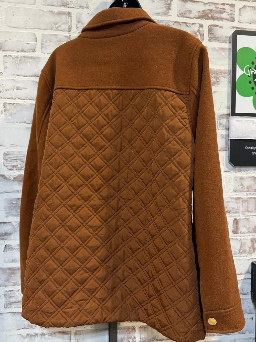 Estate Quilted Brown Puffer Jacket medium